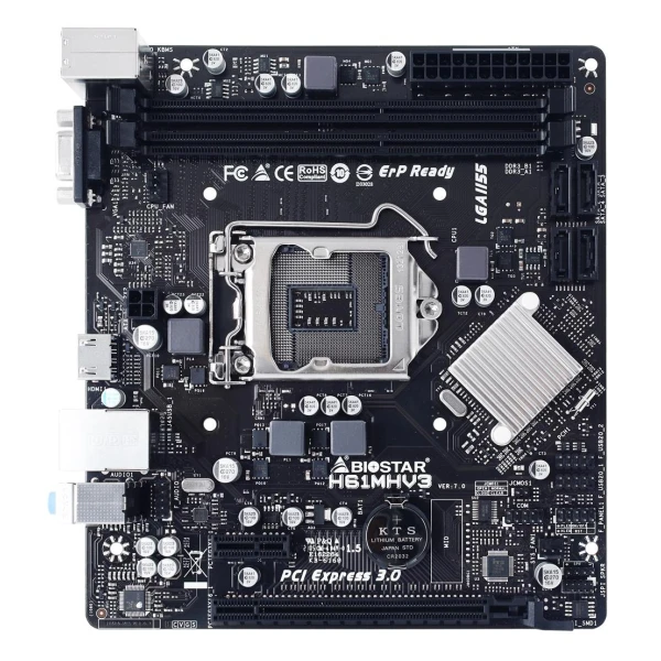 Motherboard BIOSTAR H61MHV3, Intel H61, sock. 1155, Ver 7.0