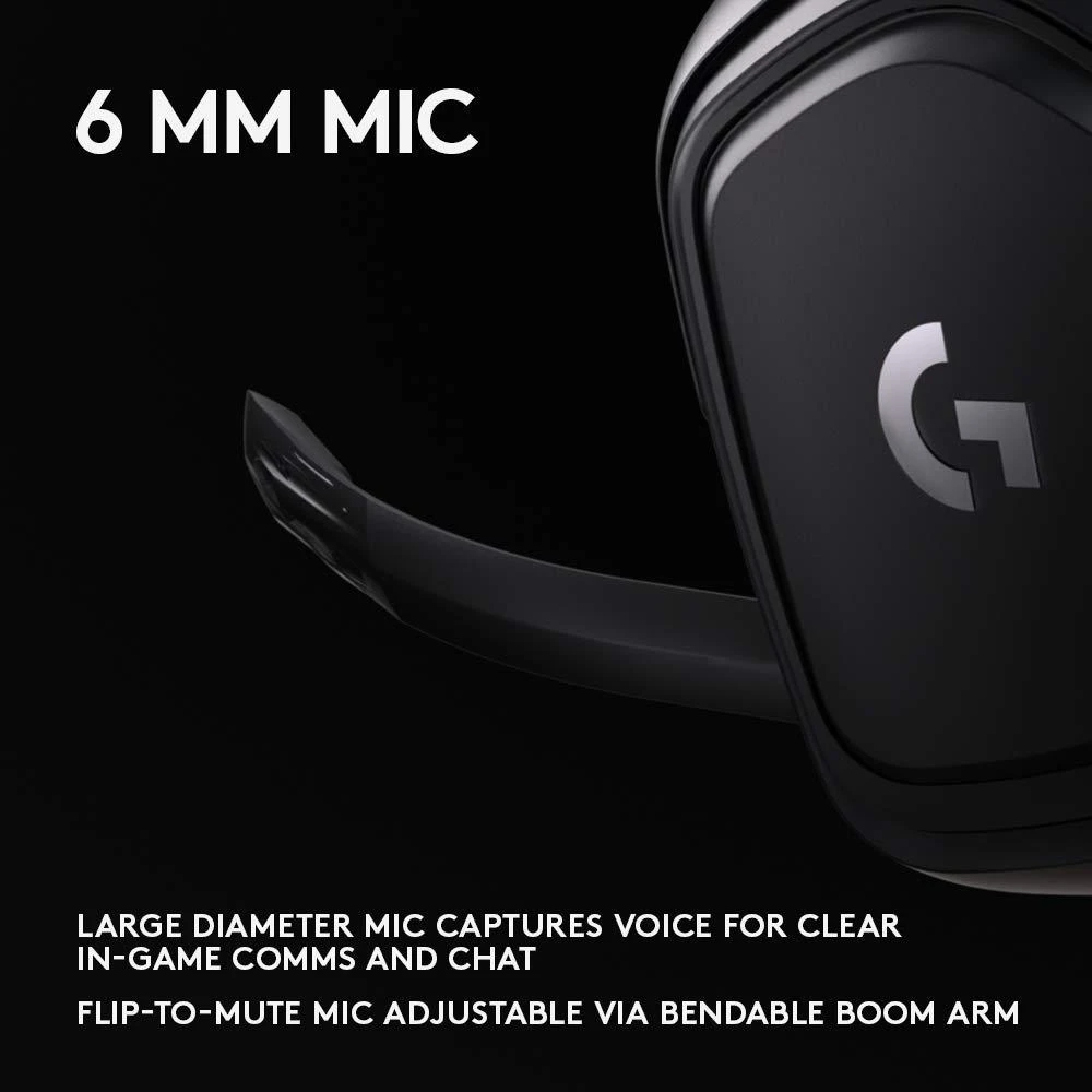 Gaming Earphone Logitech G432, Microphone, Black - Image 6