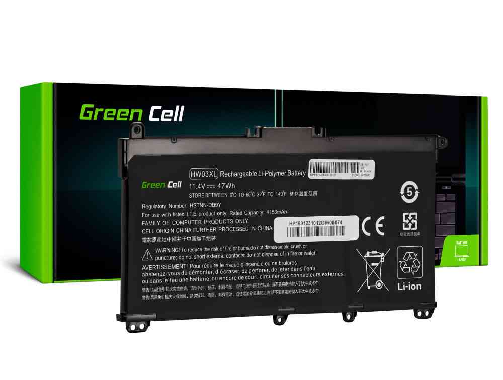 Green Cell Battery HW03XL L97300-005 for HP 250 G9 255 G8 255 G9 17-CN 17-CP Pavilion 15-EG 15-EG1103NW 15-EG1152NW 15-EH