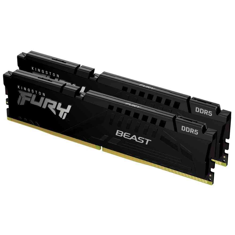 Memory Kingston FURY Beast Black 64GB(2x32GB) DDR5 5200MHz KF552C40BBK2-64