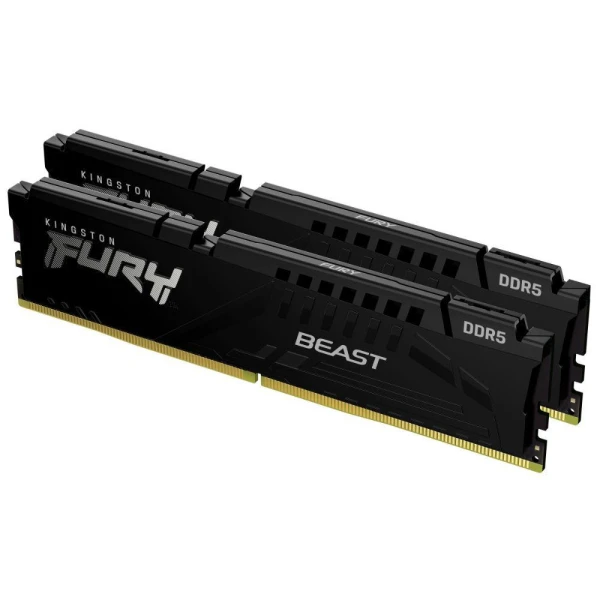 Memory Kingston FURY Beast Black 16GB(2x8GB) DDR5 5200MHz CL40, Intel XMP - KF552C40BBK2-16