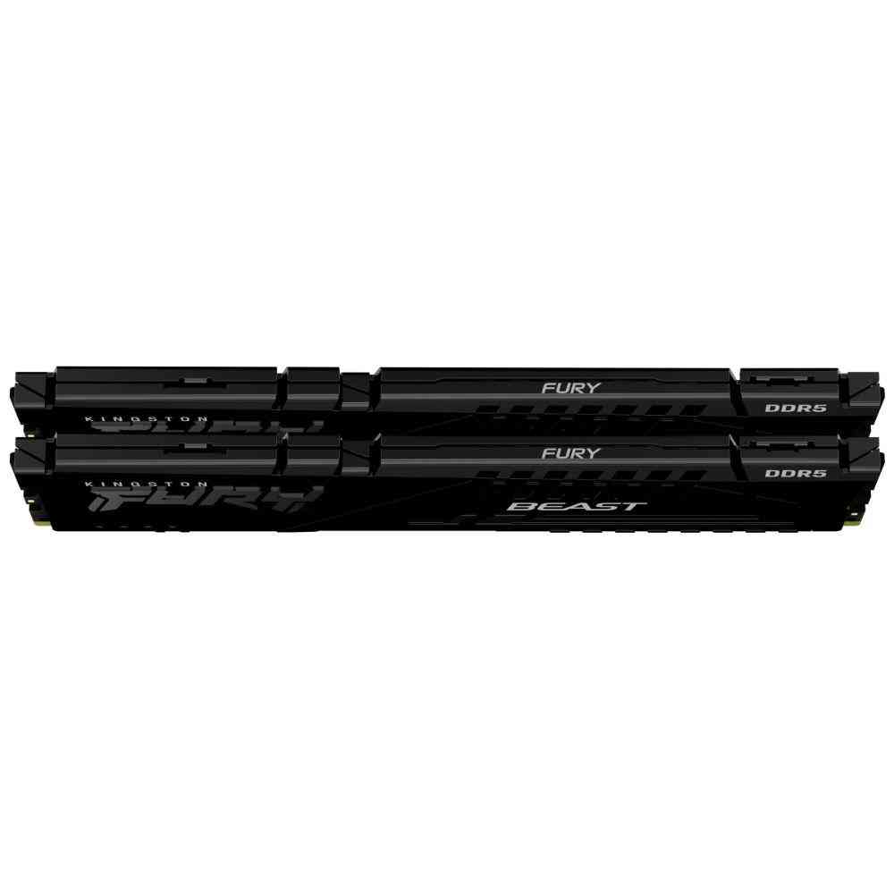 Memory Kingston FURY Beast Black 64GB(2x32GB) DDR5 5200MHz KF552C40BBK2-64 - Image 2