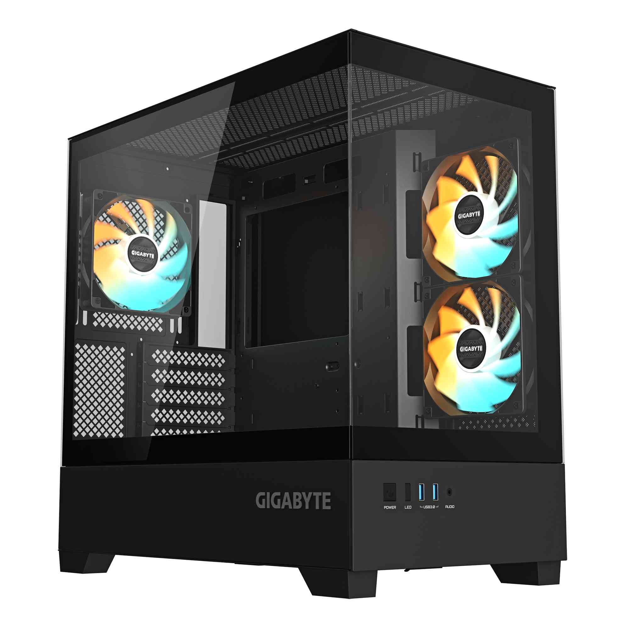 Case GIGABYTE C201 PANORAMIC mATX + 3 ARGB Fans