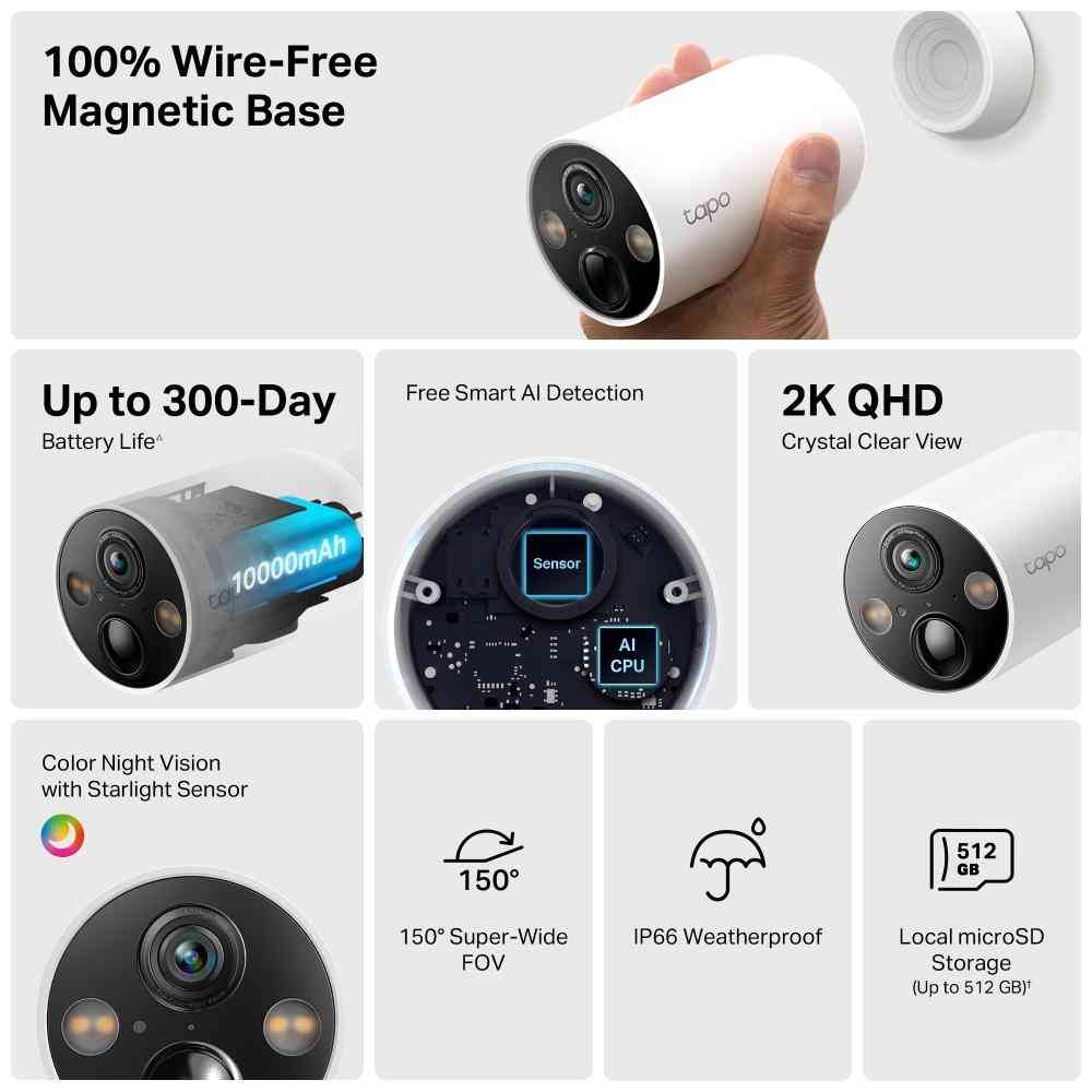 TP-Link Tapo C425 - Smart Wire-Free Security Camera - Image 4