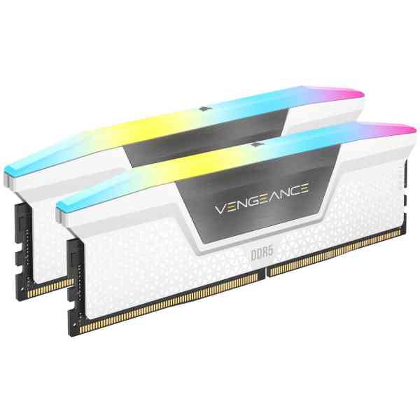 Memory Corsair Vengeance White RGB 32GB(2x16GB) DDR5 6000MHz CL38 Intel XMP, AMD EXPO