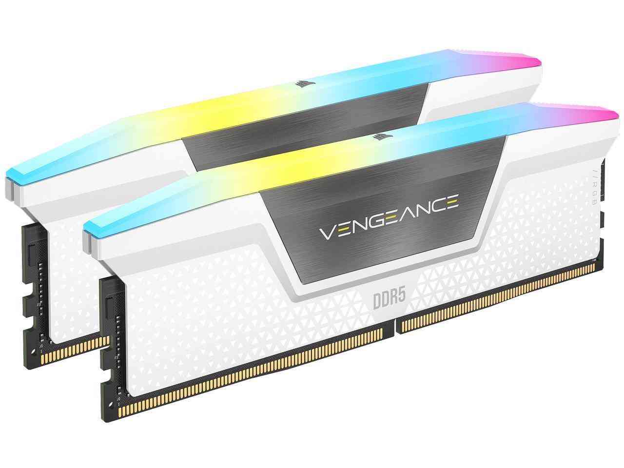 Memory Corsair Vengeance White RGB 32GB(2x16GB) DDR5 6000MHz CL38 Intel XMP, AMD EXPO