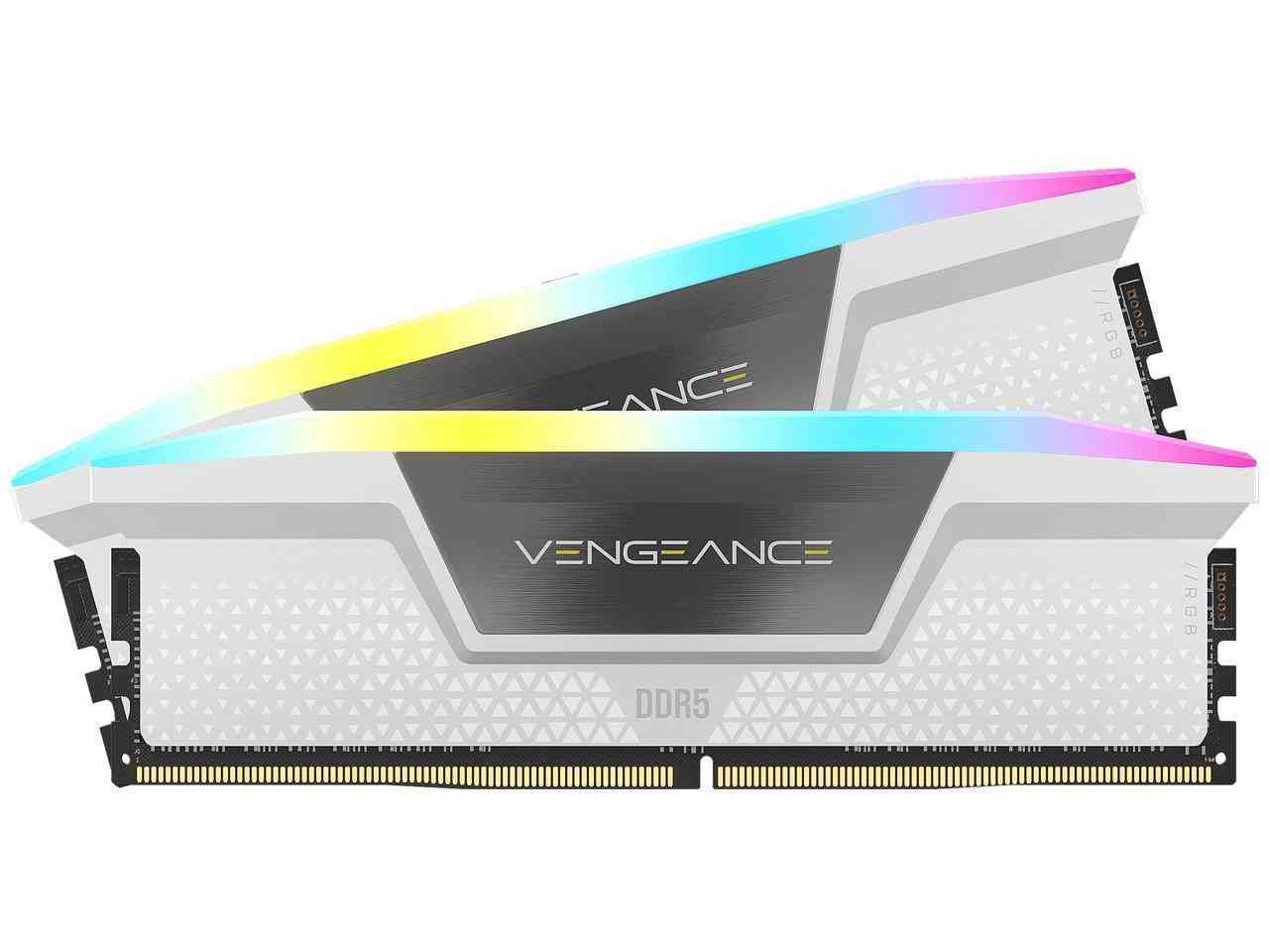 Memory Corsair Vengeance White RGB 32GB(2x16GB) DDR5 6000MHz CL38 Intel XMP, AMD EXPO - Image 2