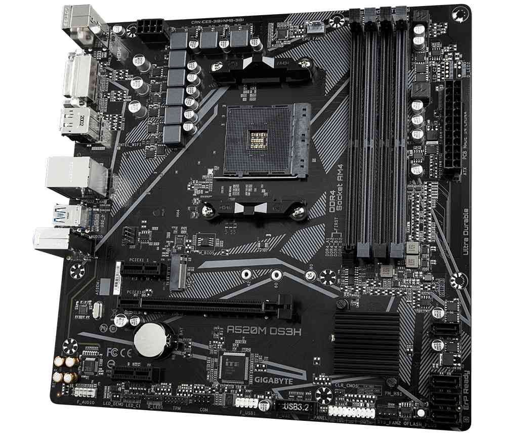 Motherboard GIGABYTE A520M-DS3H V2, Socket AM4 - Image 2