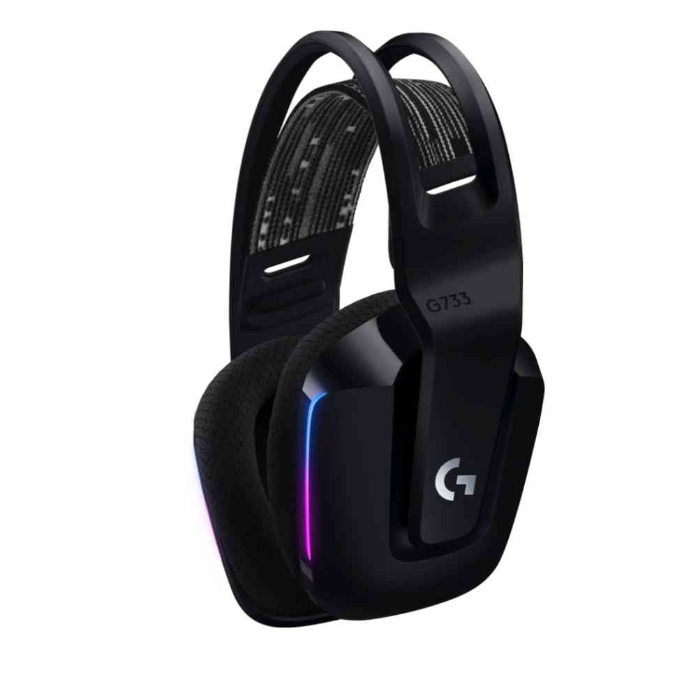 Gaming Earphone Logitech G733 Lightspeed Wireless RGB, Microphone, Black - Image 2