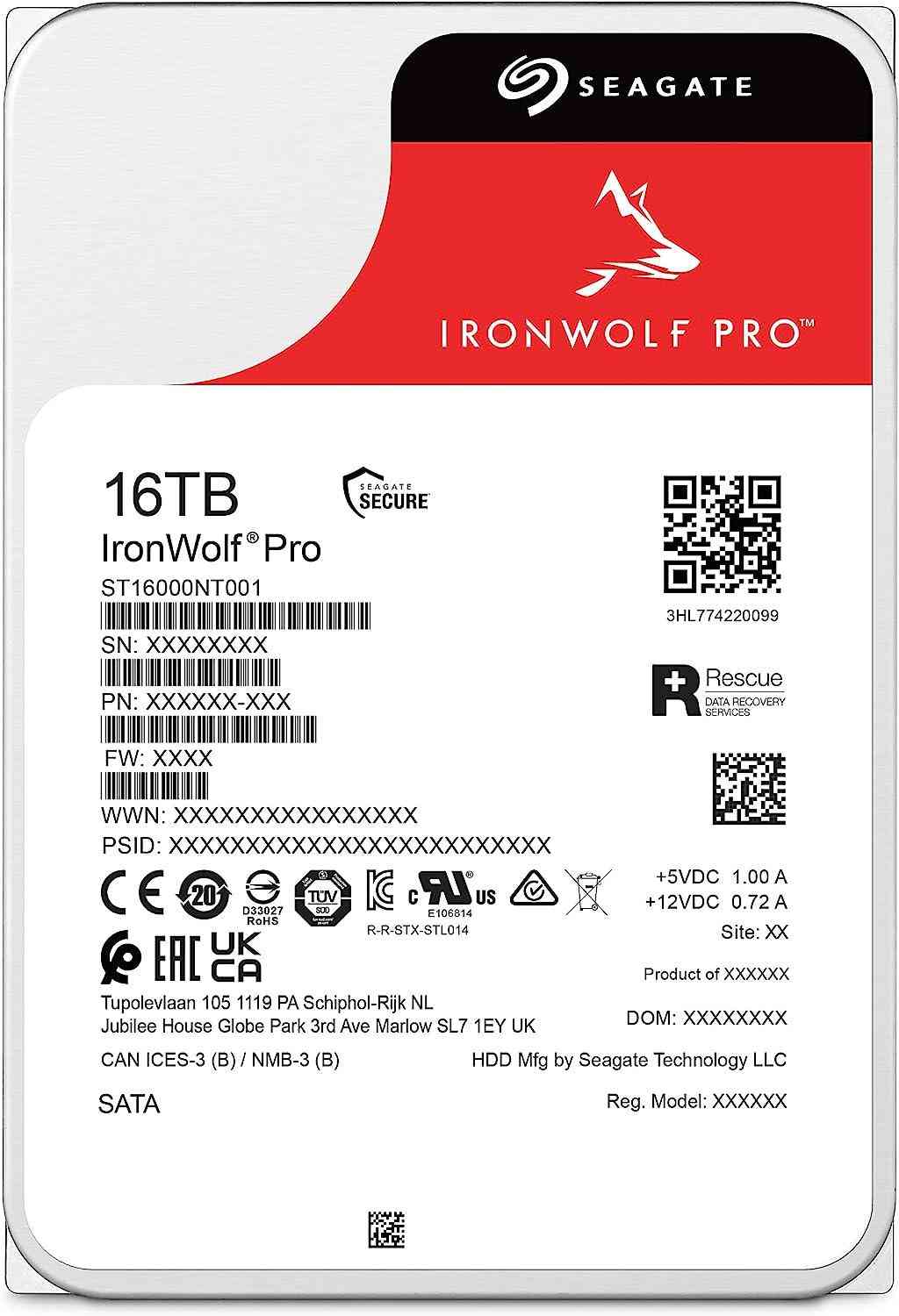 HDD SEAGATE IronWolf PRO ST16000NT001, 16TB, 256MB Cache, SATA 6.0Gb/s - Image 2