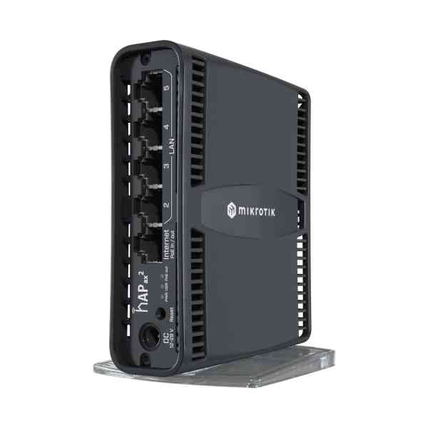 Router MikroTik hAP ax2 C52iG-5HaxD2HaxD-TC, 2.4/5GHz, Eternet LAN, Black