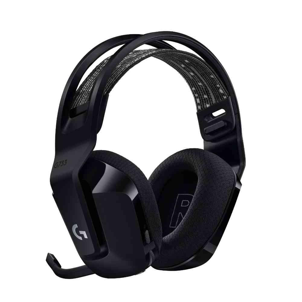 Gaming Earphone Logitech G733 Lightspeed Wireless RGB, Microphone, Black - Image 3