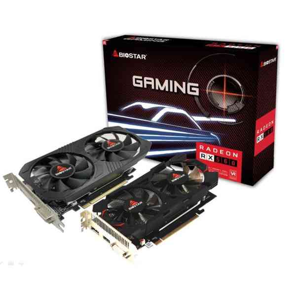 Graphic card BIOSTAR Radeon RX560, 4GB, GDDR5, 128 bit, DVI-I, HDMI, DisplayPort