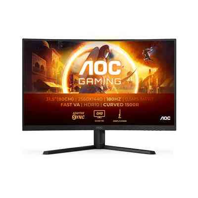 AOC G4 CQ32G4VE computer monitor 81.3 cm (32'') 2560 x 1440 pixels Quad HD LCD Black, Grey - Image 3
