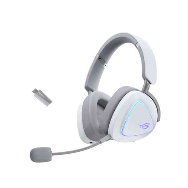 Gaming Wireless Headphones ASUS ROG Delta II White - USB-C, Aura Sync RGB