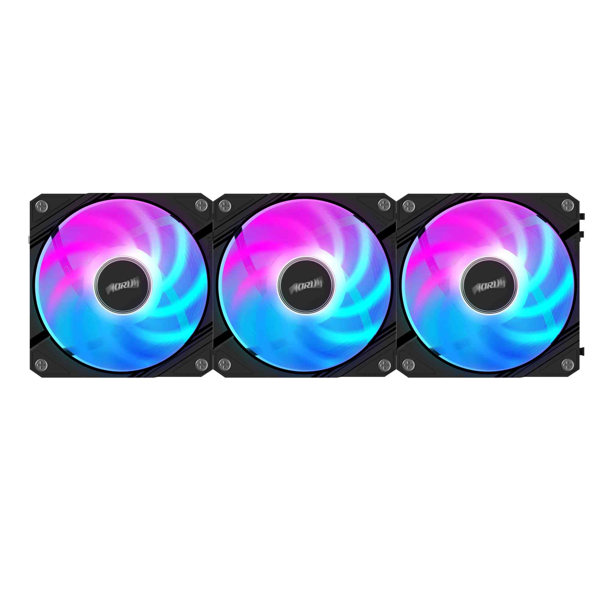 Triple Fans GIGABYTE AORUS EZ CHAIN 120 Black 3-Pack ARGB - Image 4