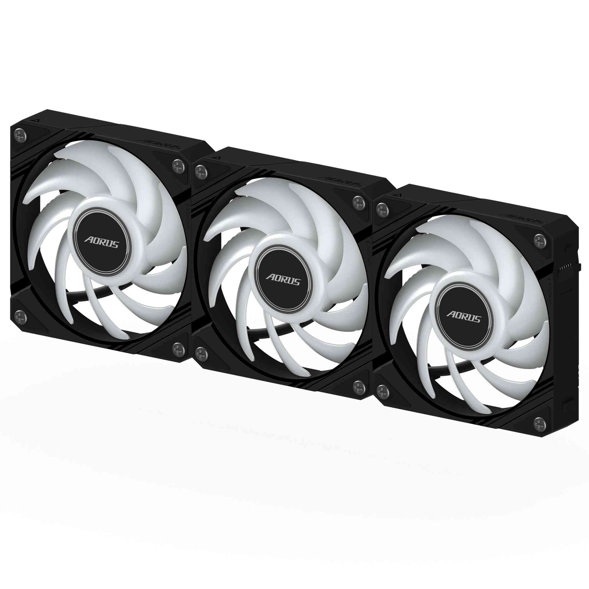 Triple Fans GIGABYTE AORUS EZ CHAIN 120 Black 3-Pack ARGB - Image 5