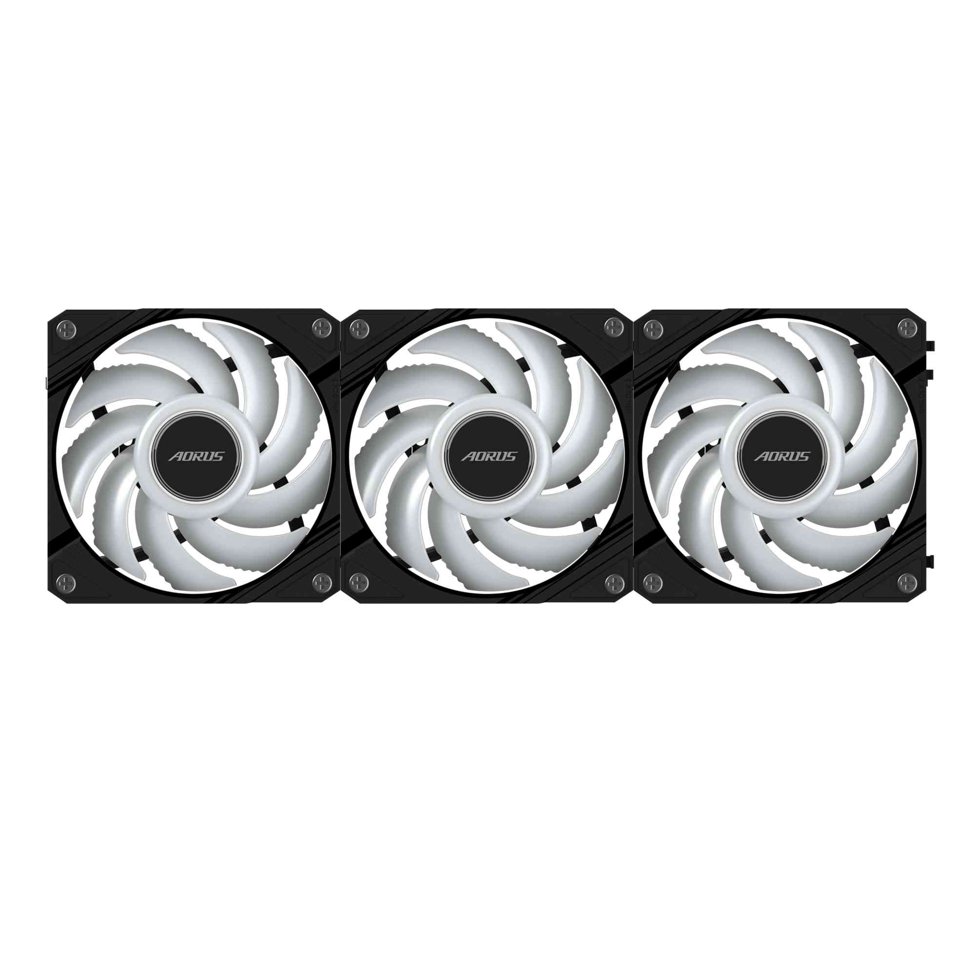 Triple Fans GIGABYTE AORUS EZ CHAIN 120 Black 3-Pack ARGB - Image 6