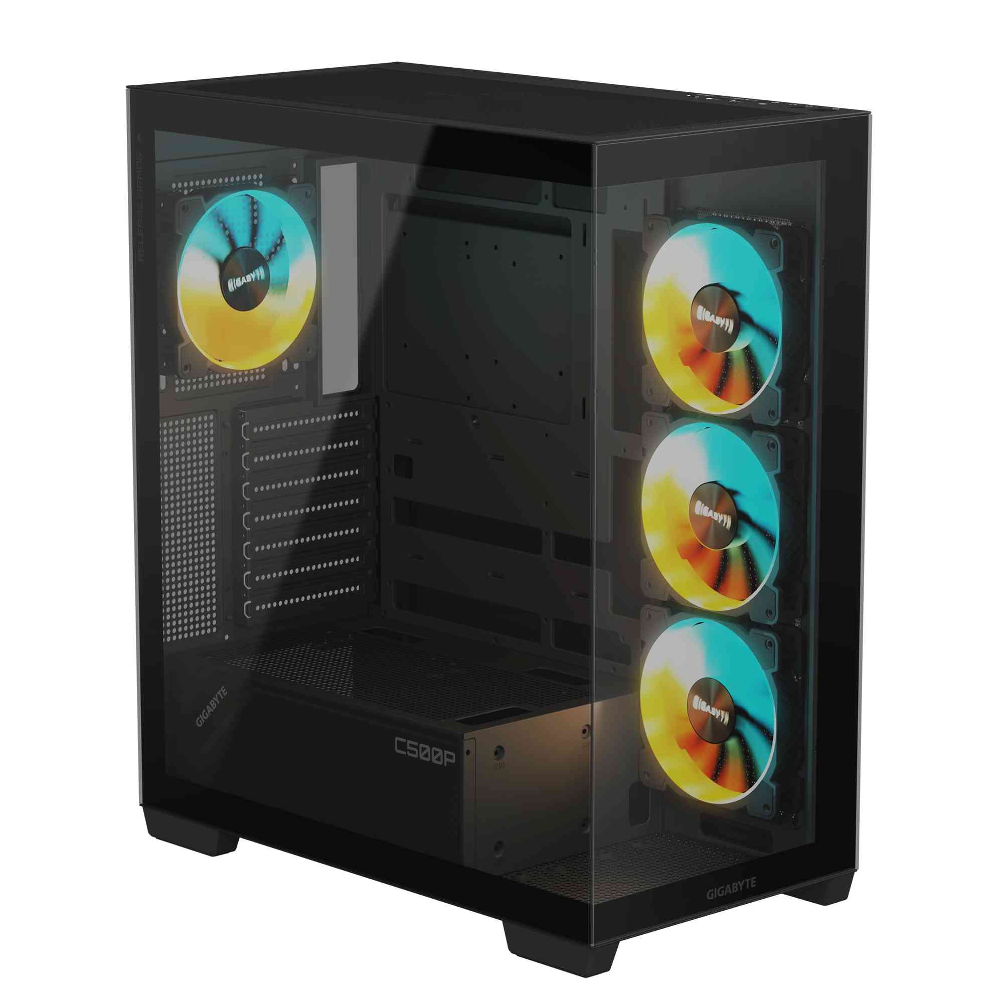 Case Gigabyte C500 PANORAMIC Stealth Black - Mid-Tower - Image 2
