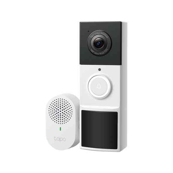 TP LINK smart video doorbell Tapo D210, 2K QHD (2560×1440), 160° viewing angle, microSD up to 512 GB, 2.4Ghz, AI-recognition